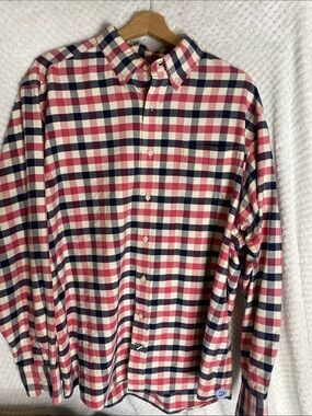 Daniel Cremieux Classics muted Red, Navy & Cream Plaid Button Down Shirt